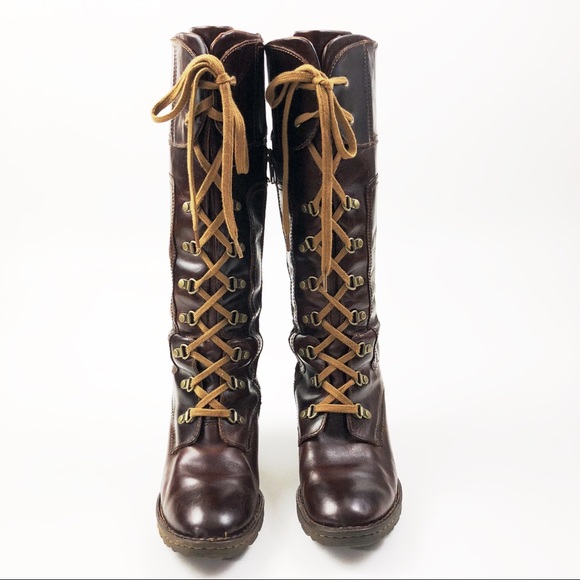 BORN Wide Calf Lace Up Riding Boots - Picture 3 of 8